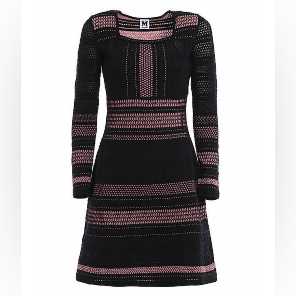 👗👗Valentino by Missoni Elegant Black and Pink Striped Dress Size 40 (US M, 8) - Picture 16 of 16